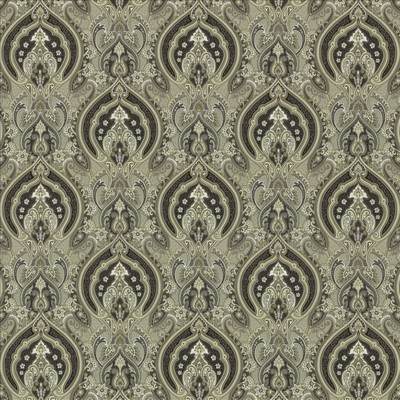Kasmir Treasure Trove Ash in 1466 Grey Cotton
 Fire Rated Fabric Classic Damask  Heavy Duty CA 117  NFPA 260  Classic Paisley   Fabric